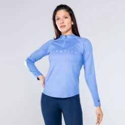 Women's Carrie Half Zip Top Blue / Marine / White