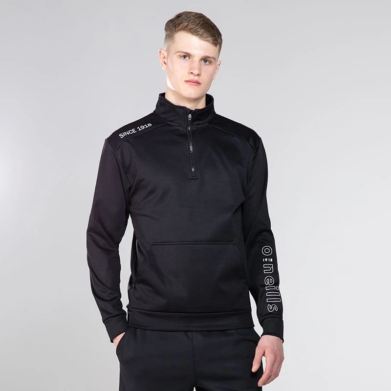 Men's Zack Half Zip Top Black / Silver