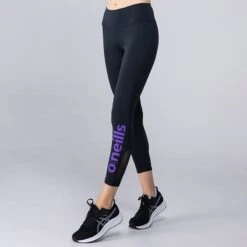 Women's Anya 7/8 Length Leggings Black / Purple