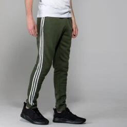 Men's Trigger Fleece Skinny Tracksuit Bottoms Khaki