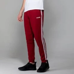 Men's Trigger Fleece Skinny Tracksuit Bottoms Maroon