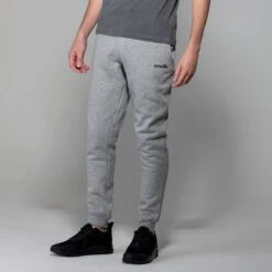 Men's Trigger Fleece Skinny Tracksuit Bottoms Grey
