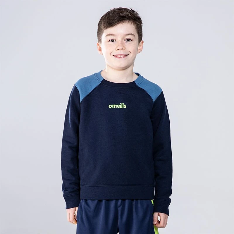 Kids’ Darragh Crew Neck Fleece Sweatshirt Marine / Blue / Green