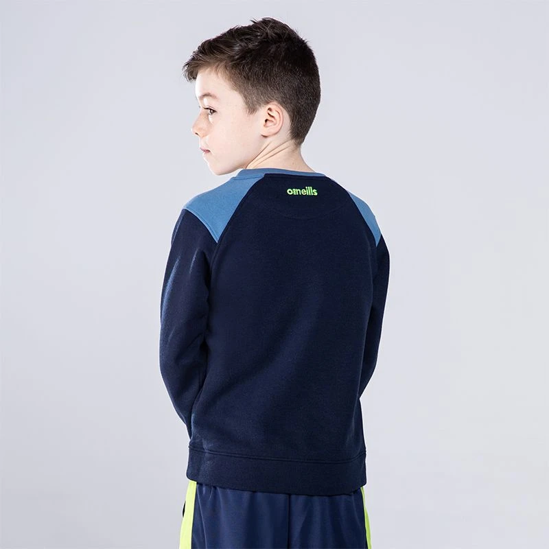 Kids’ Darragh Crew Neck Fleece Sweatshirt Marine / Blue / Green - Image 2