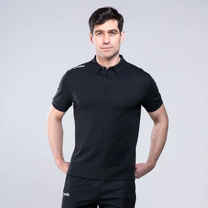Men's Pima Cotton Polo Shirt Black - Image 2
