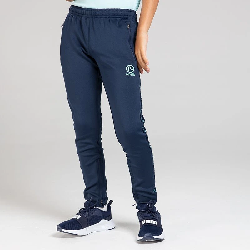 Kids' Defender Hybrid Skinny Tracksuit Bottoms Marine / Green - Image 3