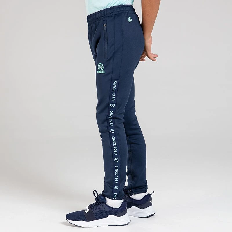 Kids' Defender Hybrid Skinny Tracksuit Bottoms Marine / Green - Image 2