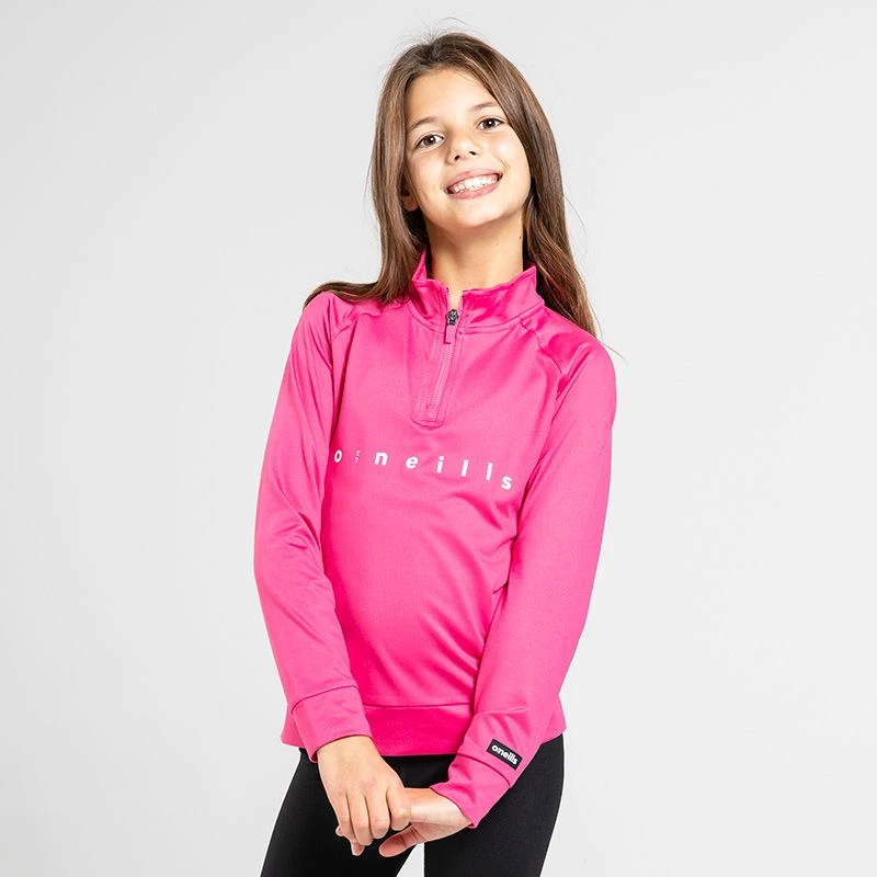 Kids' Natalie Half Zip Top Pink / Black / White