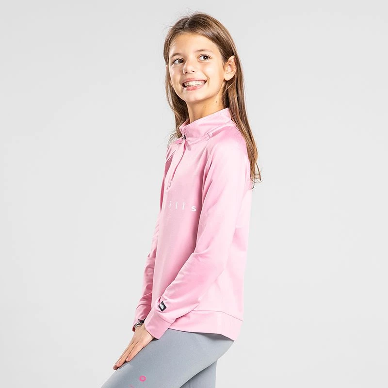 Kids' Natalie Half Zip Top Pink / White