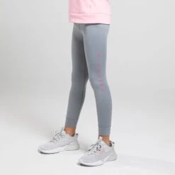 Kids' Natalie Full Length Leggings Grey / Pink