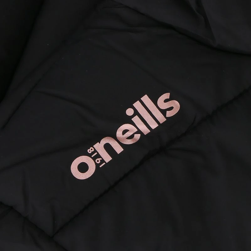 Kids' Alex Hooded Padded Jacket Black / Pink - Image 3