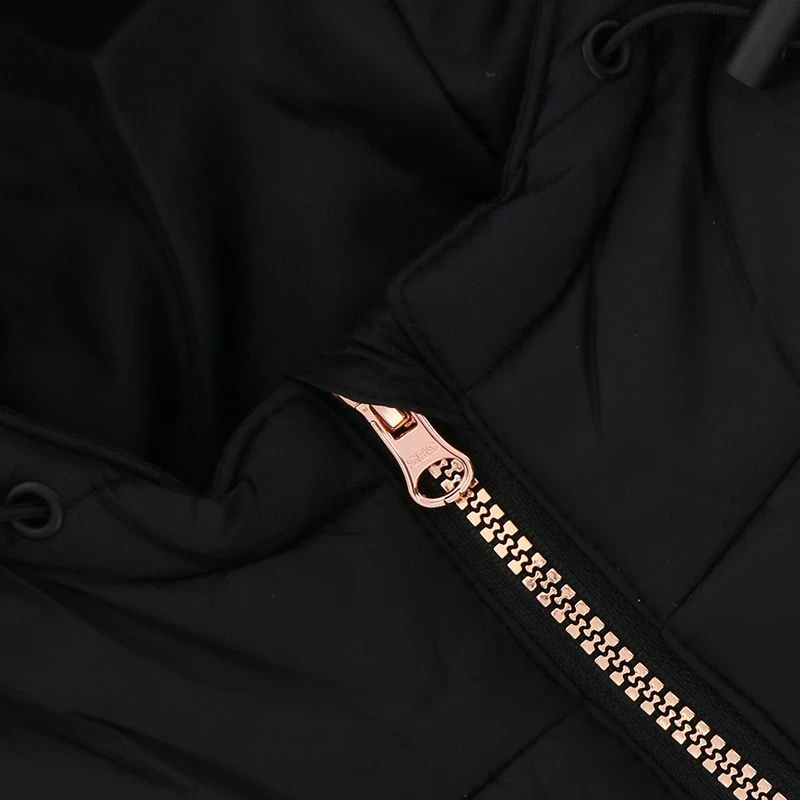 Kids' Alex Hooded Padded Jacket Black / Pink - Image 4