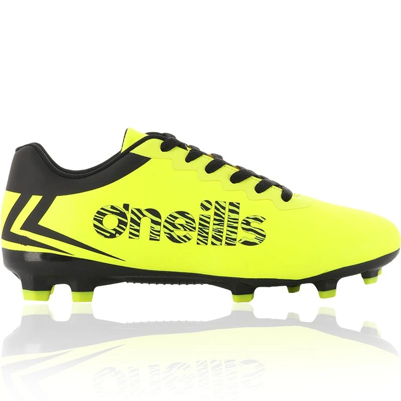 Aluna Firm Ground Laced Football Boots Yellow / Black