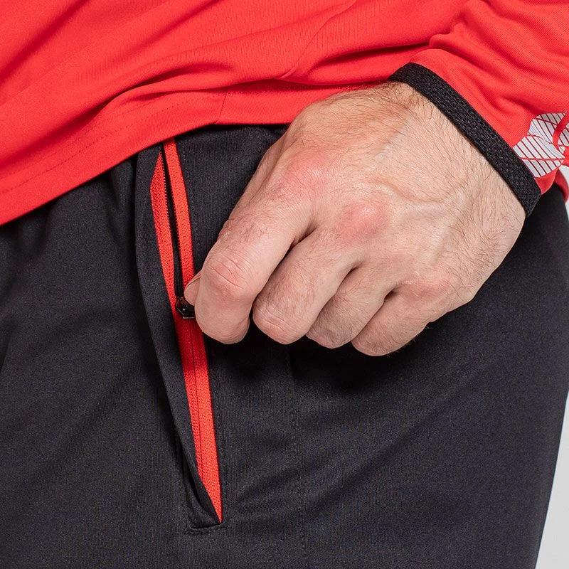 Men's Cody Training Shorts Black / Red / Grey - Image 5