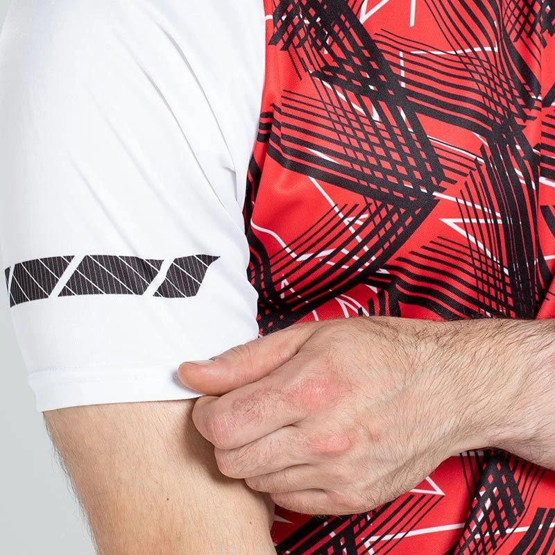 Men's Coby T-Shirt White / Black / Red - Image 4