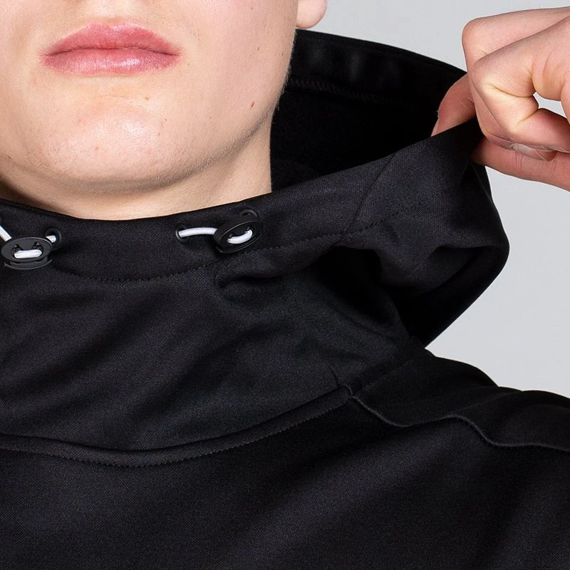 Men's Zack Fleece Pullover Hoodie Black / Dark Grey / Silver - Image 4