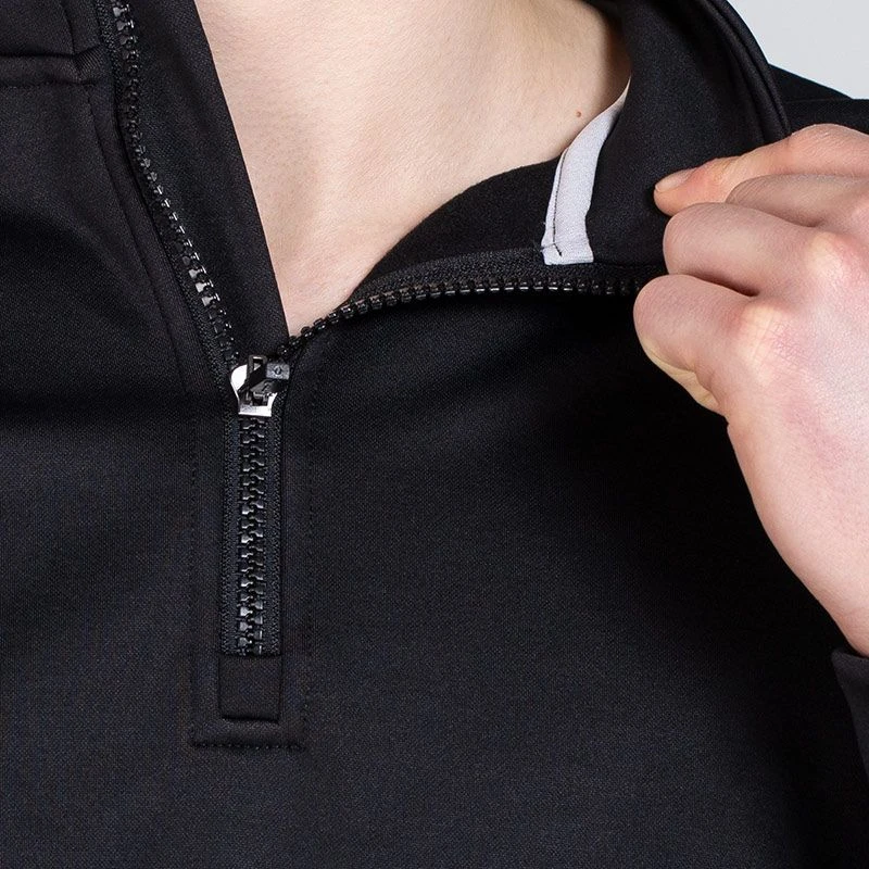 Men's Zack Half Zip Top Black / Silver - Image 4