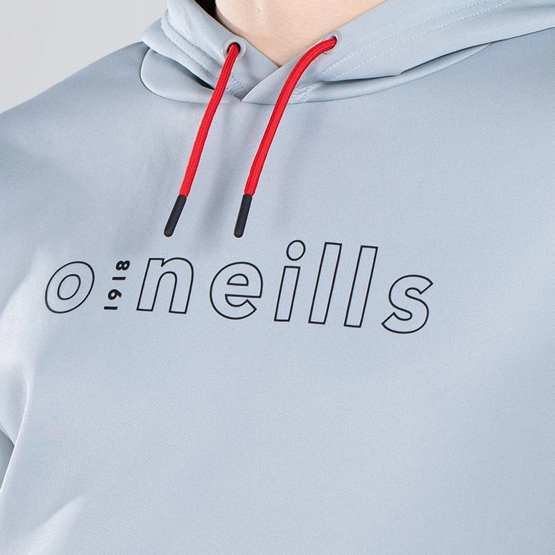 Men's Cody Hybrid Pullover Hoodie Grey / Black / Red - Image 4