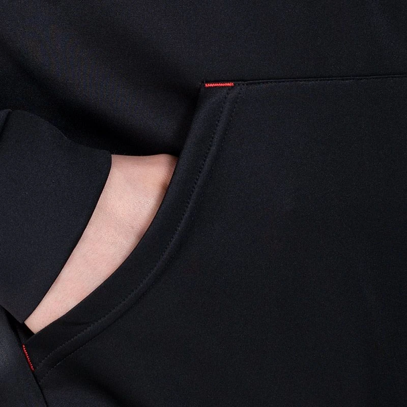 Men's Cody Hybrid Pullover Hoodie Grey / Black / Red - Image 5