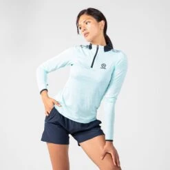 Women's Pluto Half Zip Midlayer Top Green / Marine