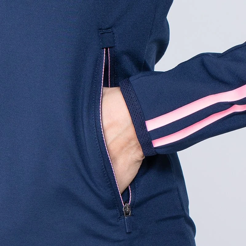 Women's Dolmen Brushed Half Zip Top Marine / Pink / Purple - Image 6