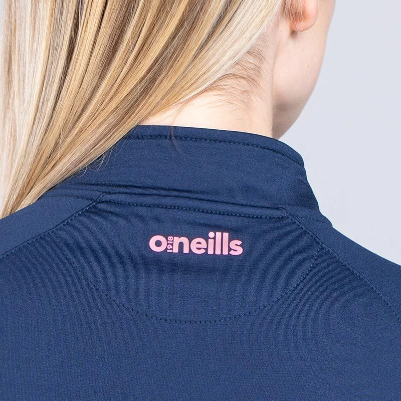 Women's Dolmen Brushed Half Zip Top Marine / Pink / Purple - Image 7