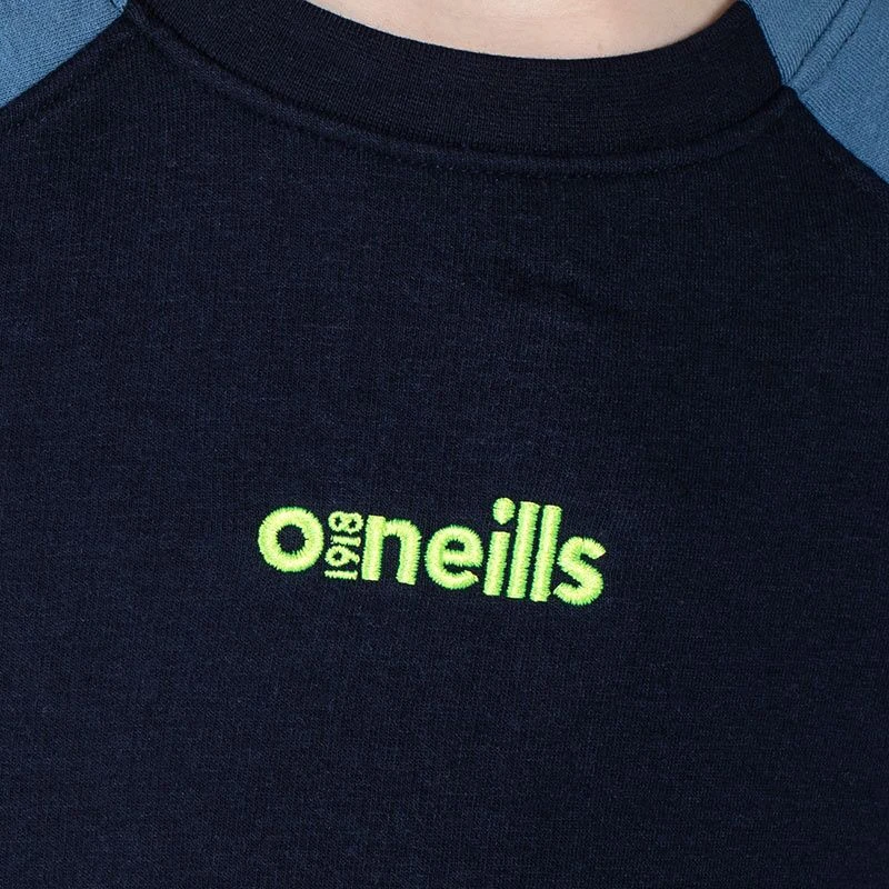 Kids’ Darragh Crew Neck Fleece Sweatshirt Marine / Blue / Green - Image 3