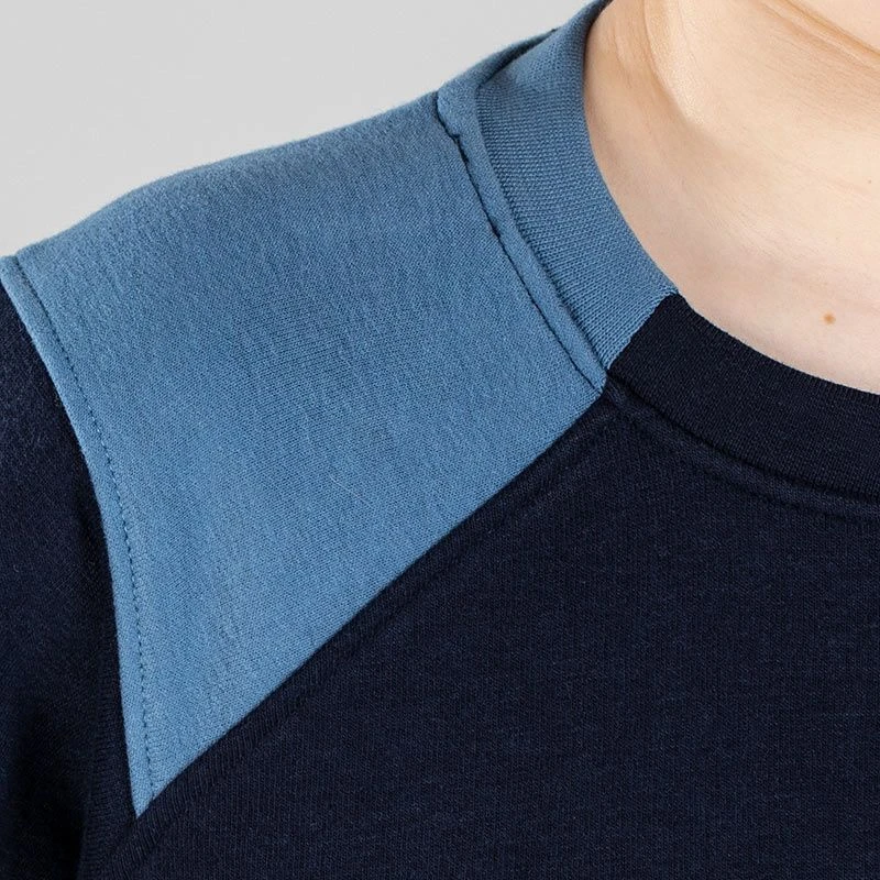 Kids’ Darragh Crew Neck Fleece Sweatshirt Marine / Blue / Green - Image 4