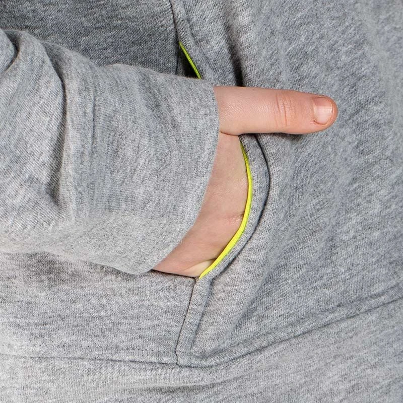 Kids' Daragh Fleece Pullover Hoodie Grey / Blue / Marine - Image 5