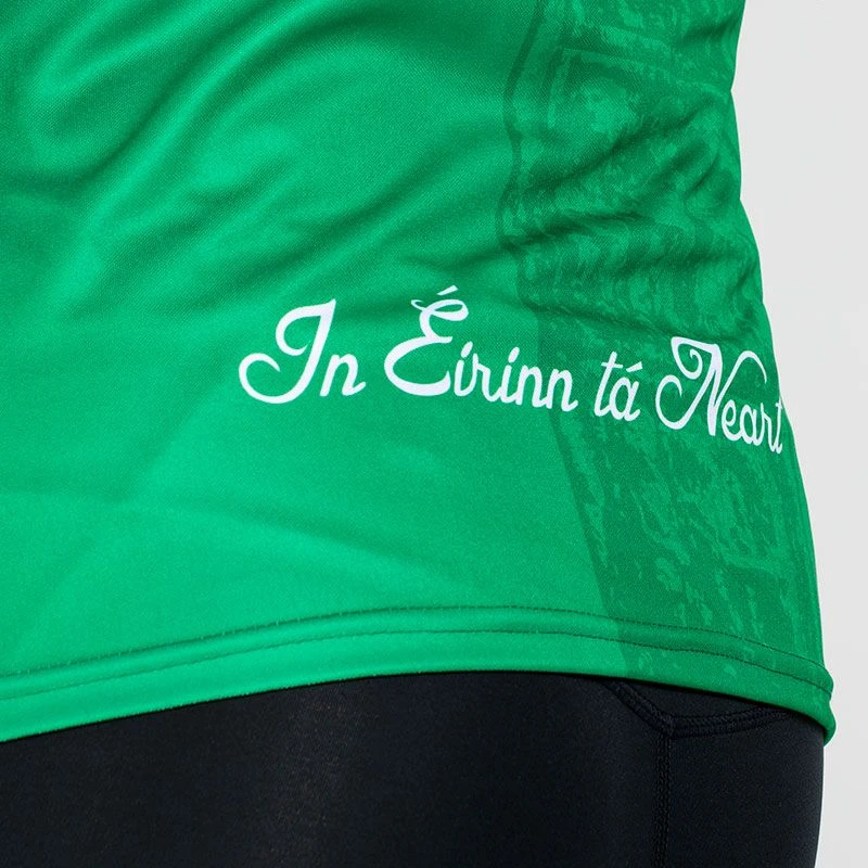 Celtic Cross Hooped Women's Jersey Green / Amber - Image 6