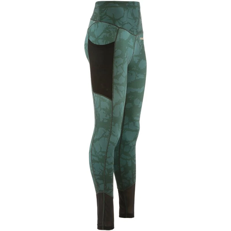 Women's Arabella 7/8 Length Tights Green / Gold - Image 2