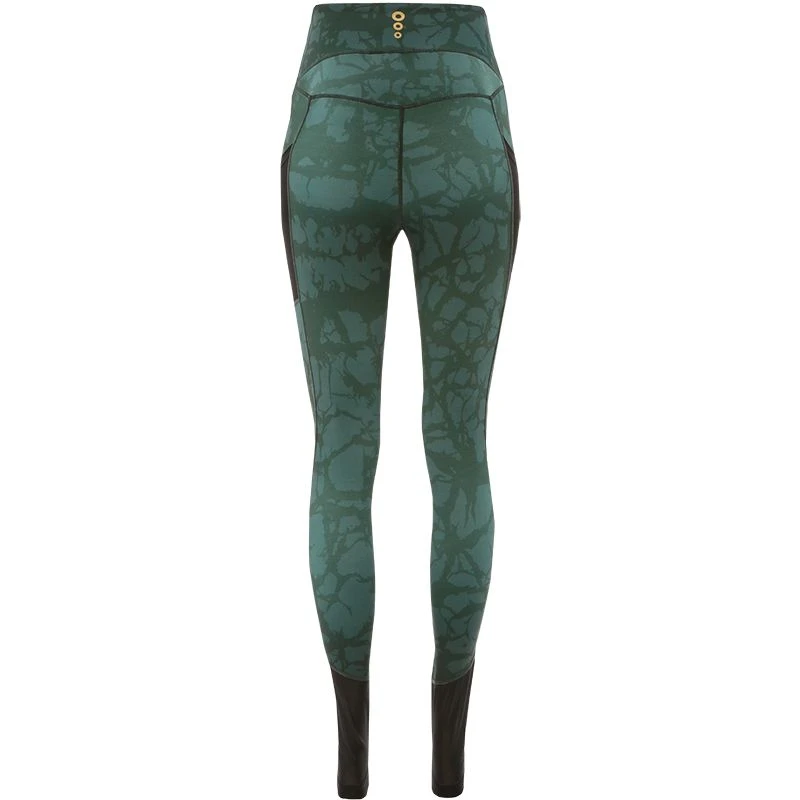 Women's Arabella 7/8 Length Tights Green / Gold - Image 4