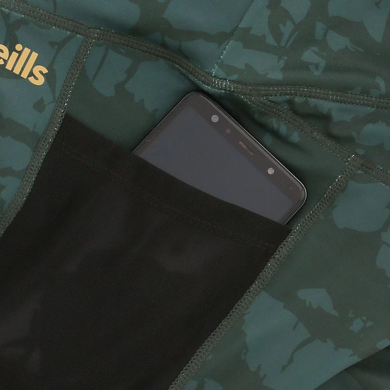 Women's Arabella 7/8 Length Tights Green / Gold - Image 6