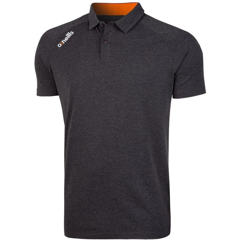 Kids' Aspen Polo Marl Black / Tangerine - Image 2