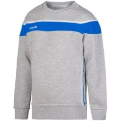 Kids' Auckland Fleece Crew Neck Sweatshirt Grey / Royal / White