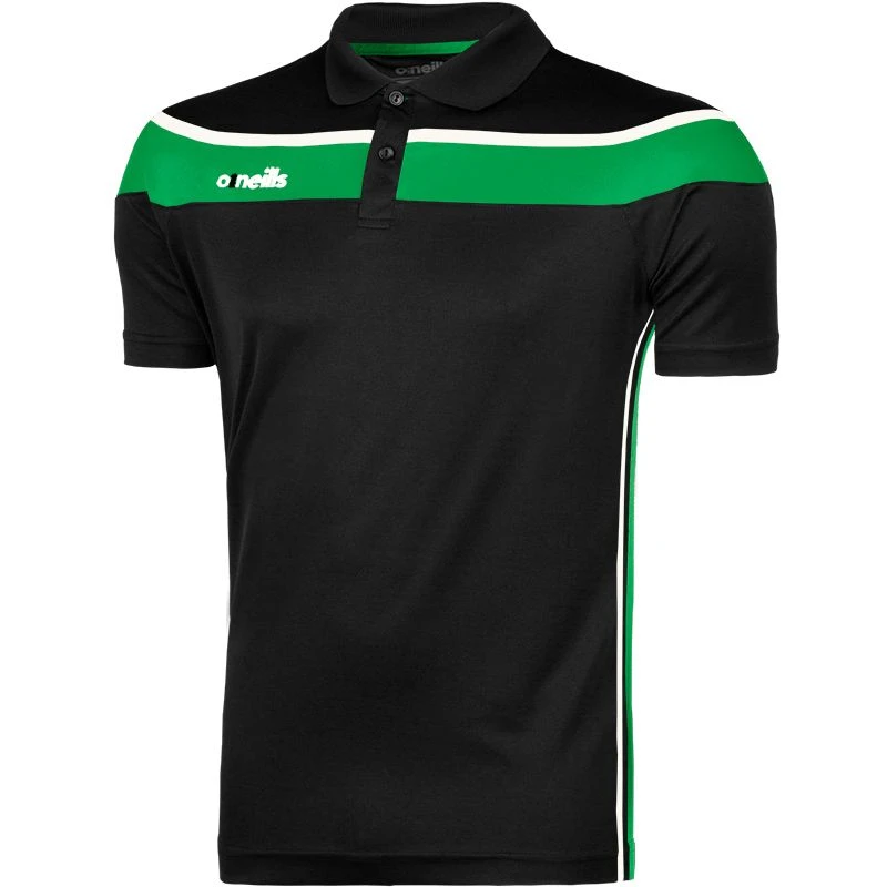 Kids' Auckland Polo Shirt Black / Emerald / White