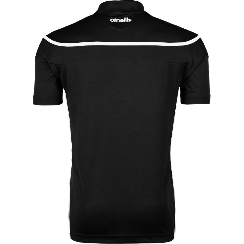 Men's Auckland Polo Shirt Black / White - Image 2