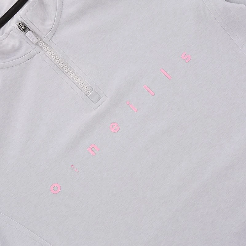 Women's Carrie Half Zip Top Grey / Black / Pink - Image 3