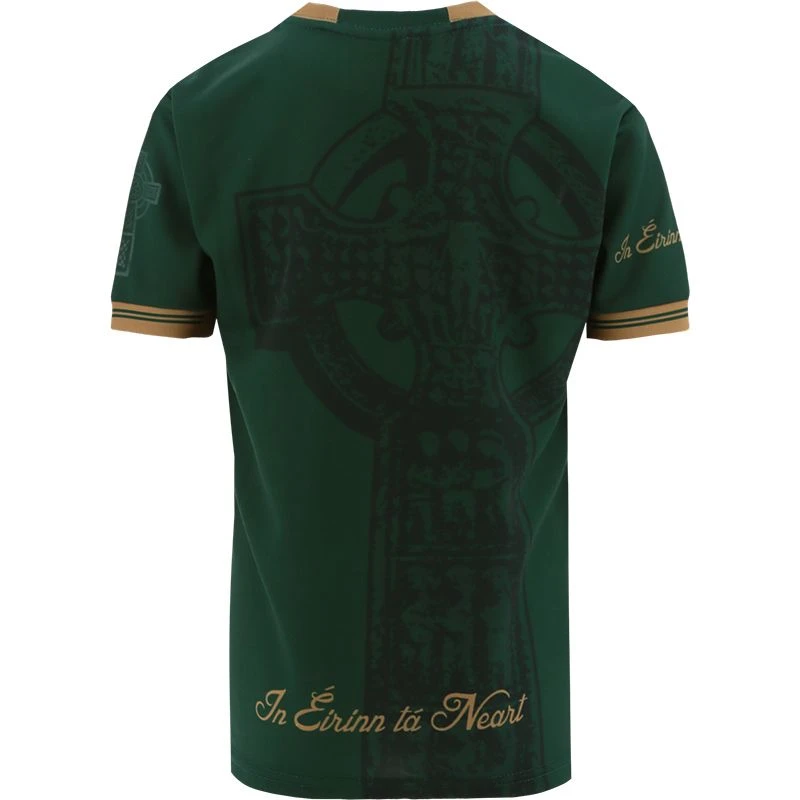 Celtic Cross Hooped Kids' Jersey Green / White - Image 2