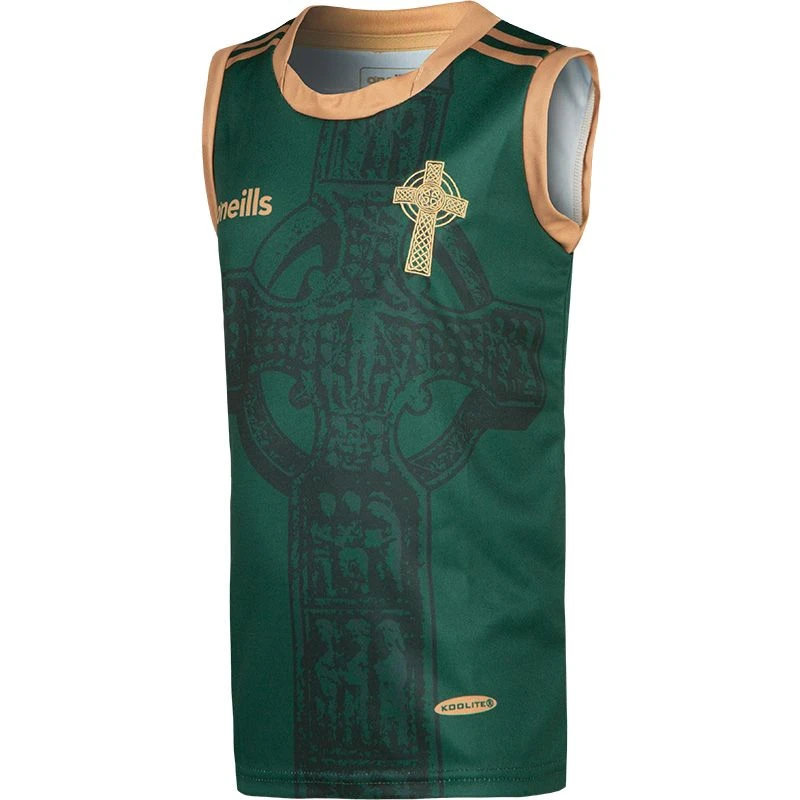 Celtic Cross Vest Kids' Green - Image 7
