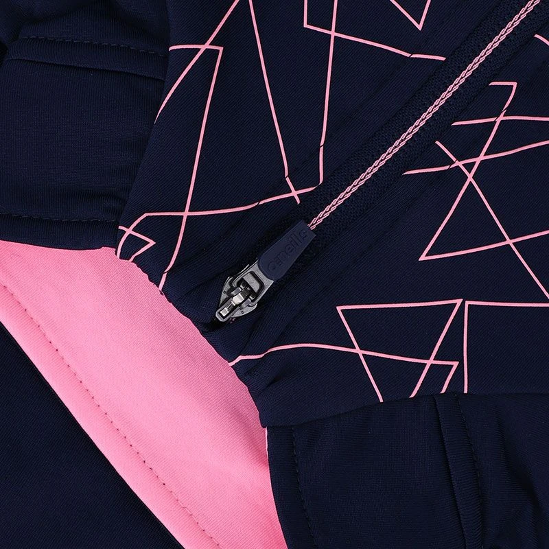 Kids' Dolmen Brushed Half Zip Top Marine / Pink / Purple - Image 4