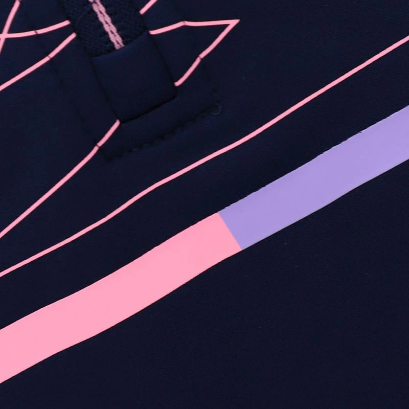 Kids' Dolmen Brushed Half Zip Top Marine / Pink / Purple - Image 5