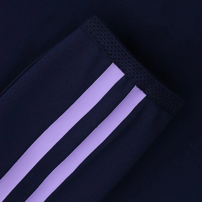 Kids' Dolmen Brushed Half Zip Top Marine / Pink / Purple - Image 7