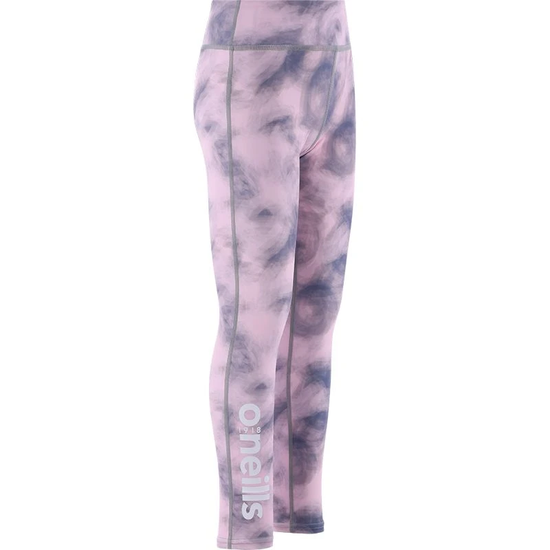 Kids' Emily Full Length Leggings Light Grey / Festival Bloom / Multi - Image 3