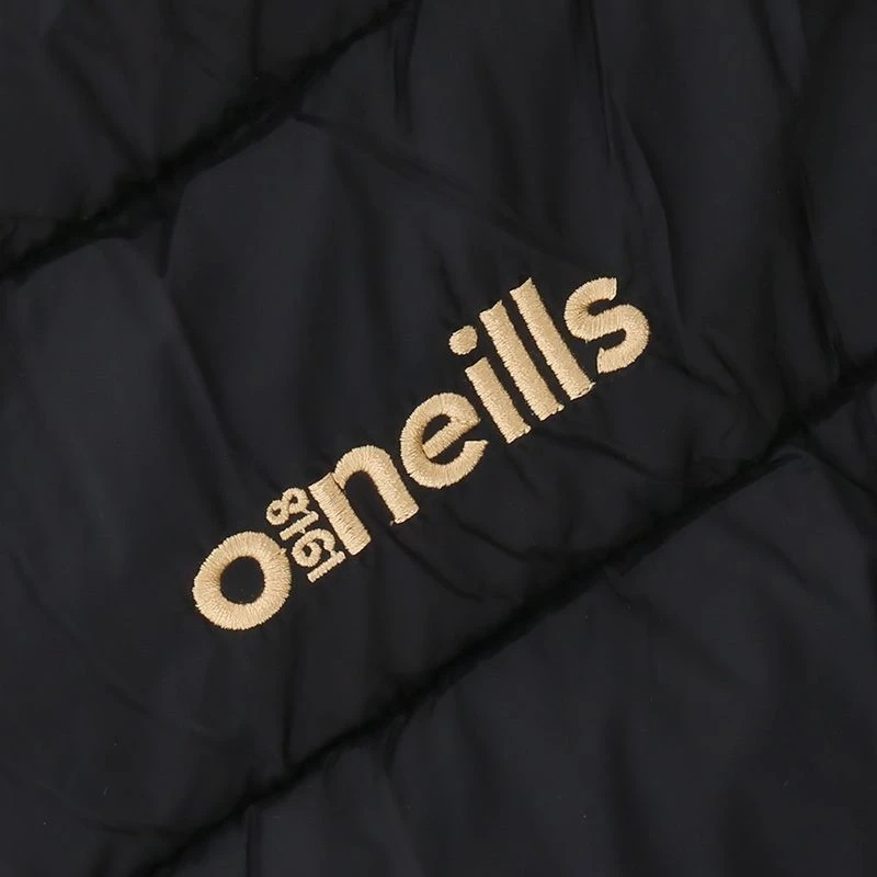 Men's Finn Éire Hooded Padded Jacket Black / Gold - Image 3