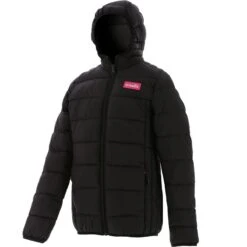 Kids' Fiona Hooded Padded Jacket Black / Pink