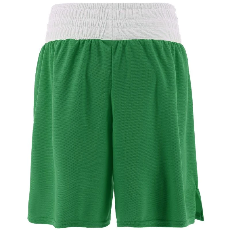 Kids' Knockout Boxing Shorts Green / White - Image 3