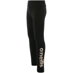 Kids' Kourtney Regular Leggings Black / Gold