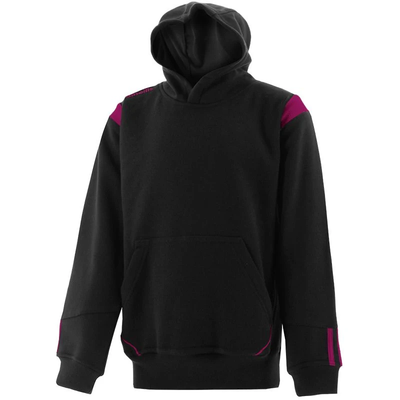 Kids' Loxton Hooded Top Black / Maroon