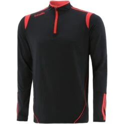 Men's Loxton Brushed Half Zip Top Black / Red